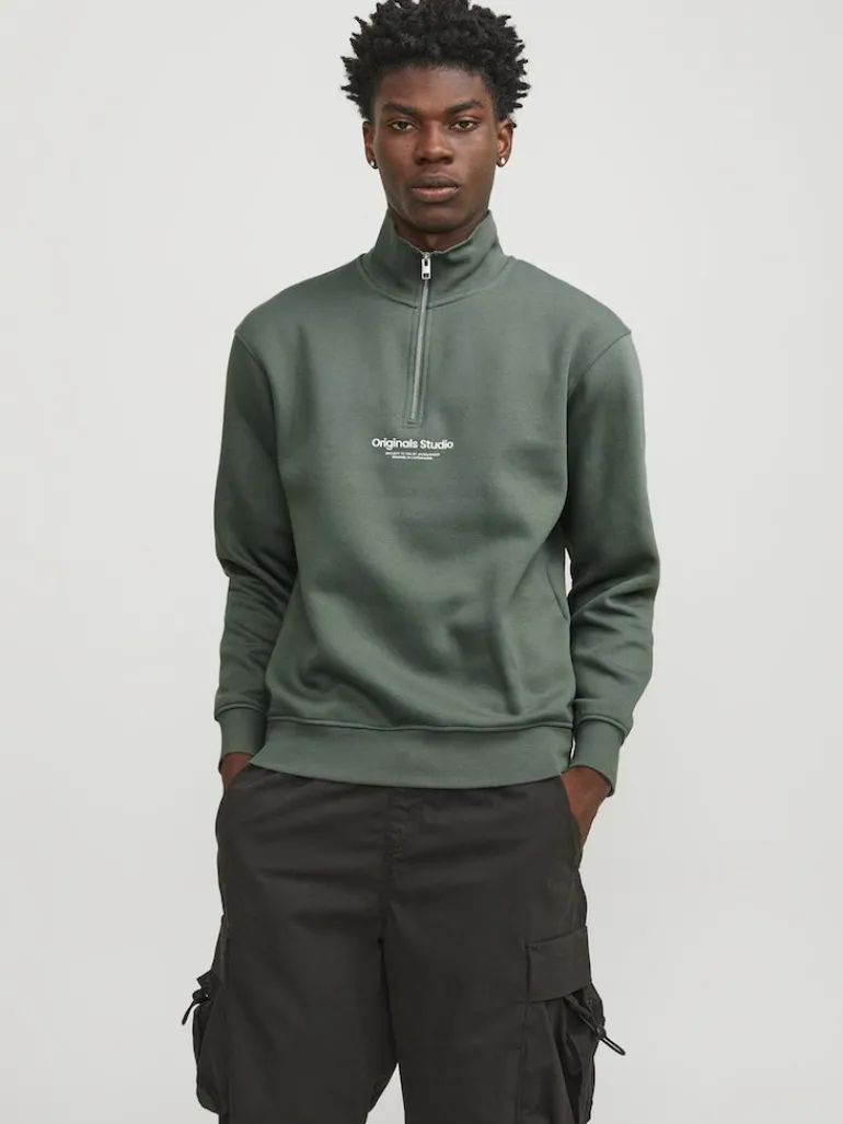 JORVESTERBRO SWEAT QUARTER ZIP HN NOOS laurel wreath