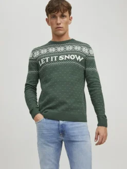 JORXMAS KNIT CREW NECK trekking green