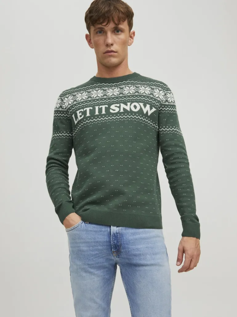 JORXMAS KNIT CREW NECK trekking green