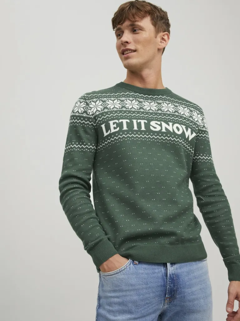 JORXMAS KNIT CREW NECK trekking green