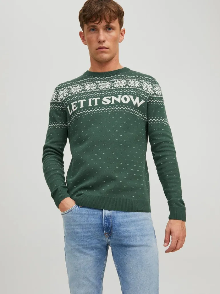 JORXMAS KNIT CREW NECK trekking green