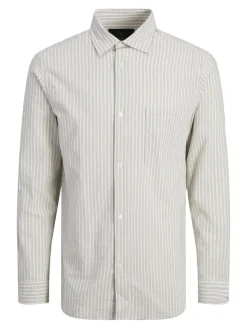 JPRBLAPHOENIX STRIPE SHIRT L/S snow white