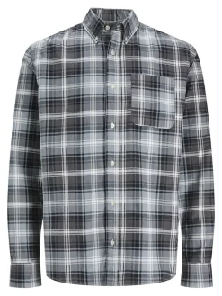 JPRBLUBROOK CORD X-MAS SHIRT L/S CH LN whisper white