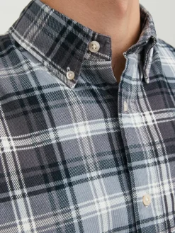 JPRBLUBROOK CORD X-MAS SHIRT L/S CH LN whisper white