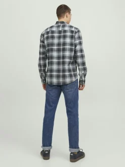 JPRBLUBROOK CORD X-MAS SHIRT L/S CH LN whisper white