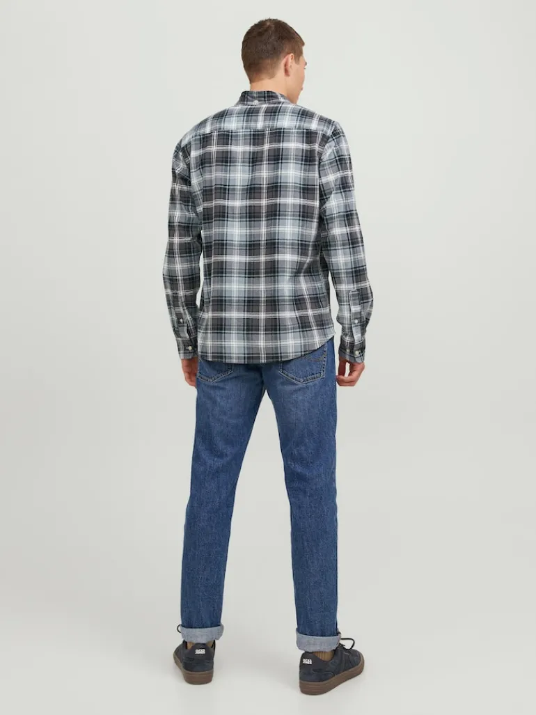 JPRBLUBROOK CORD X-MAS SHIRT L/S CH LN whisper white
