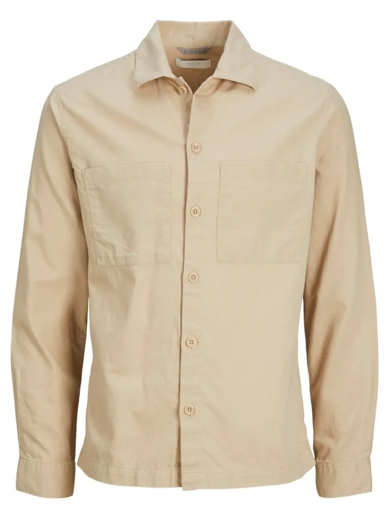 JPRPETE SPRING OVERSHIRT L/S SN sand