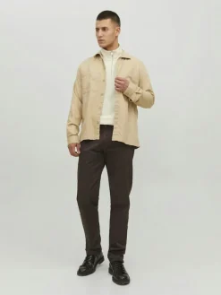 JPRPETE SPRING OVERSHIRT L/S SN sand