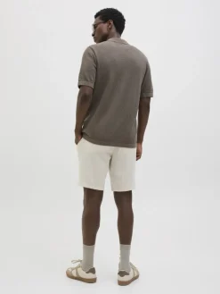 JPSTACE MYKONOS LINEN BLEND SHORTS REG moonbeam