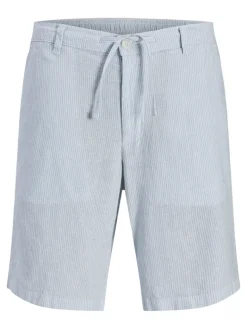 JPSTACE MYKONOS LINEN BLEND SHORTS REG chambray blue