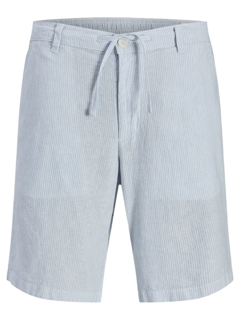 JPSTACE MYKONOS LINEN BLEND SHORTS REG chambray blue