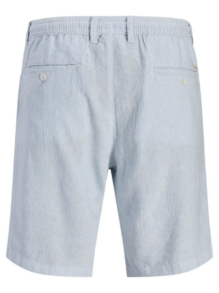 JPSTACE MYKONOS LINEN BLEND SHORTS REG chambray blue
