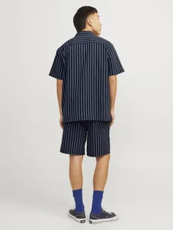 JPSTJAIDEN PALMA SEERSUCKER SHORT SRT dunkelblau2
