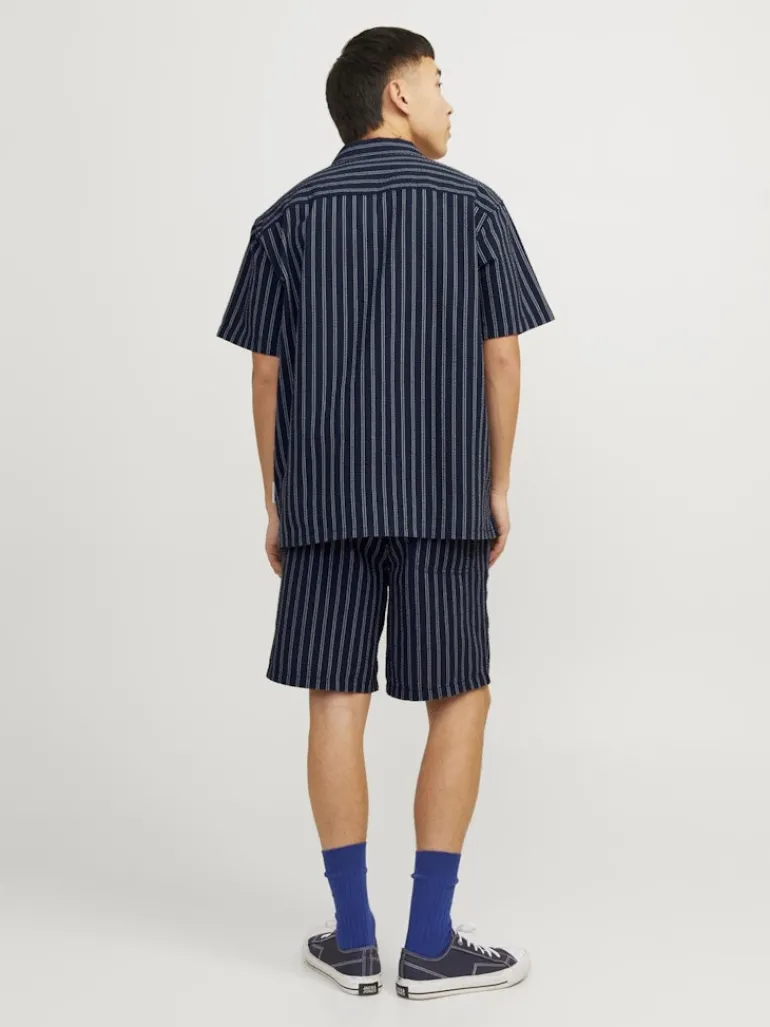 JPSTJAIDEN PALMA SEERSUCKER SHORT SRT dunkelblau2