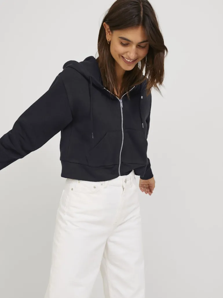 JXABBIE REG LS EVERY ZIP HOOD SWT NOOS black
