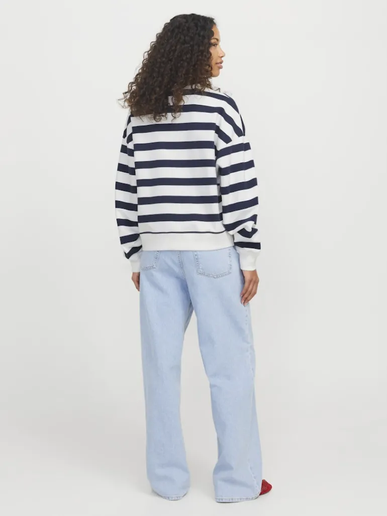 JXALFA STRIPE RLX LS CREW SWT LN vanilla ice