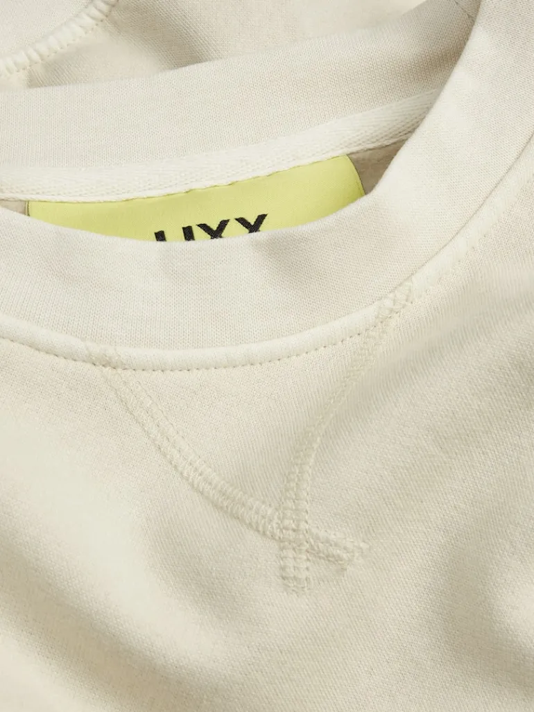 JXALIMA LOOSE LS CREW SWT bone white