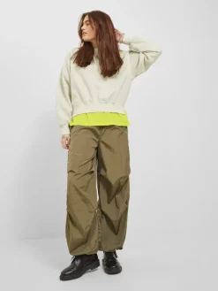 JXALIMA LOOSE LS CREW SWT bone white