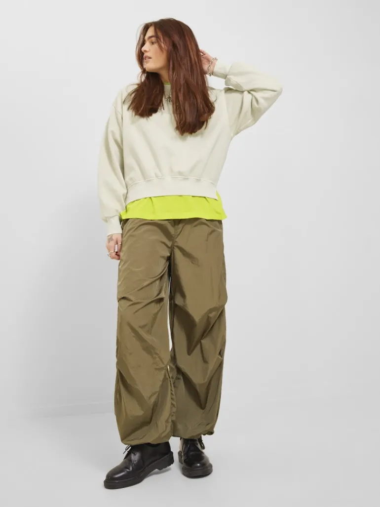 JXALIMA LOOSE LS CREW SWT bone white