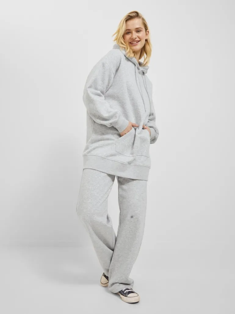 JXALLY VOL LS HOOD SWT SN light grey melange