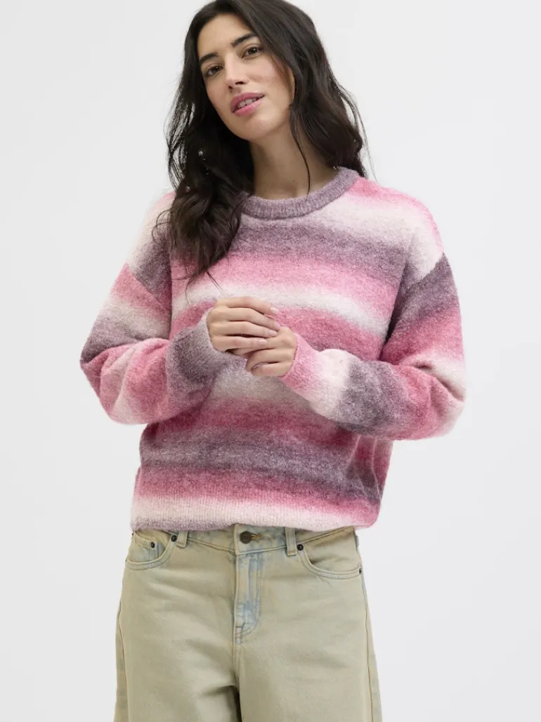 JXAMIRA CREW NECK KNIT LN barberry