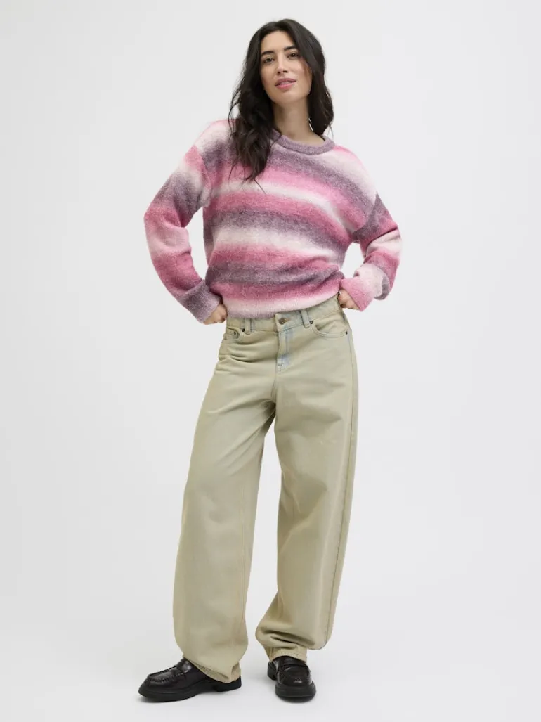 JXAMIRA CREW NECK KNIT LN barberry