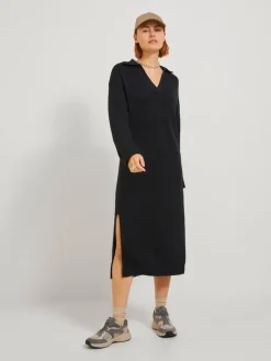 JXARIELLA POLO NECK DRESS KNIT black