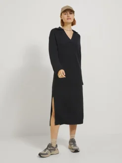 JXARIELLA POLO NECK DRESS KNIT black