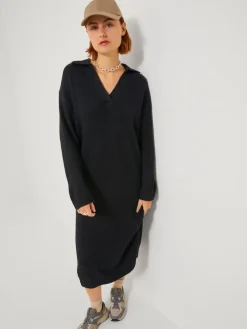 JXARIELLA POLO NECK DRESS KNIT black