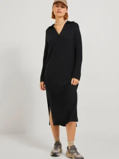 JXARIELLA POLO NECK DRESS KNIT black