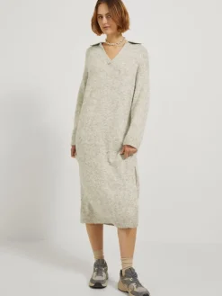 JXARIELLA POLO NECK DRESS KNIT cloud dancer