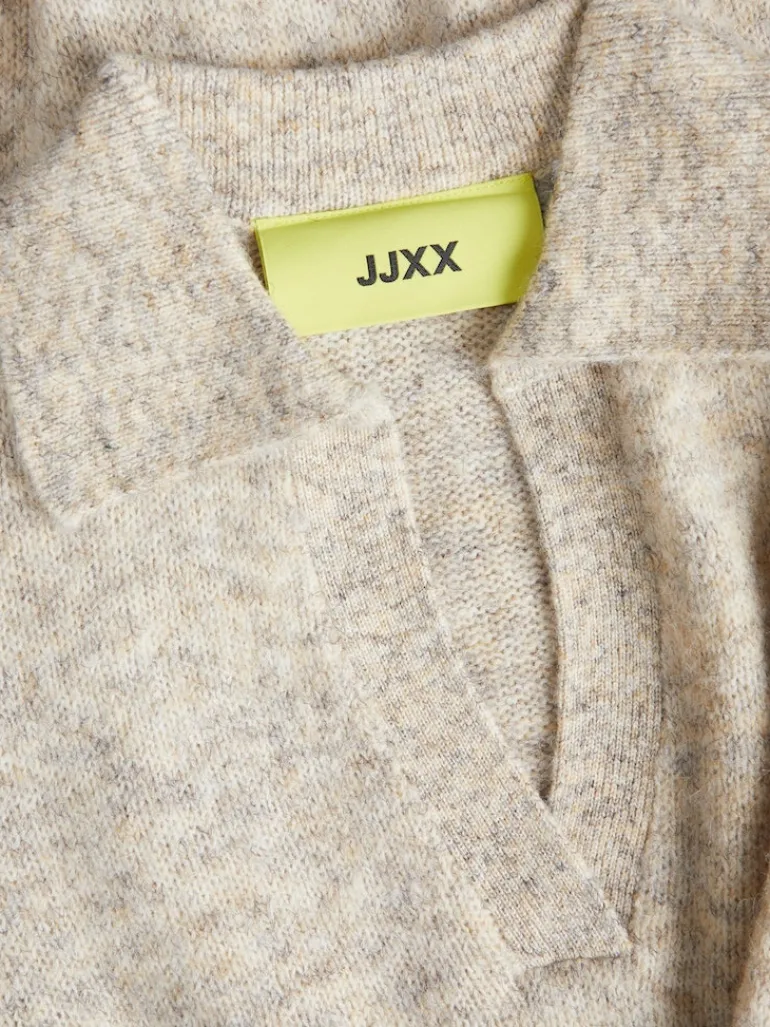 JXARIELLA POLO NECK DRESS KNIT cloud dancer