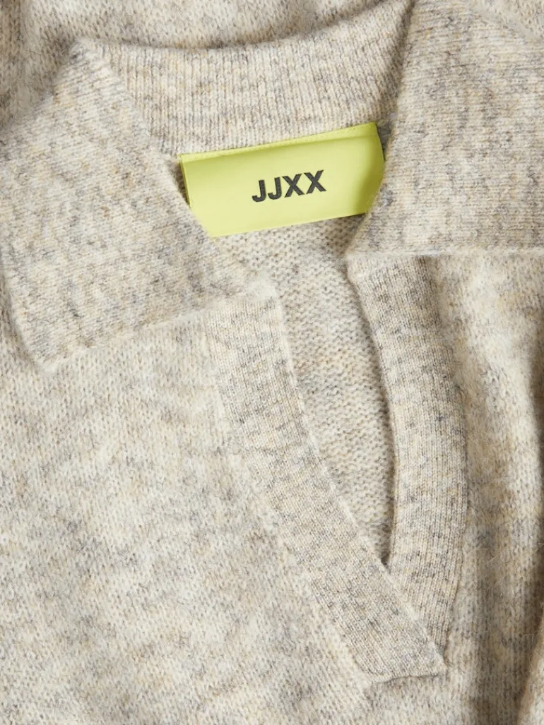 JXARIELLA POLO NECK DRESS KNIT cloud dancer