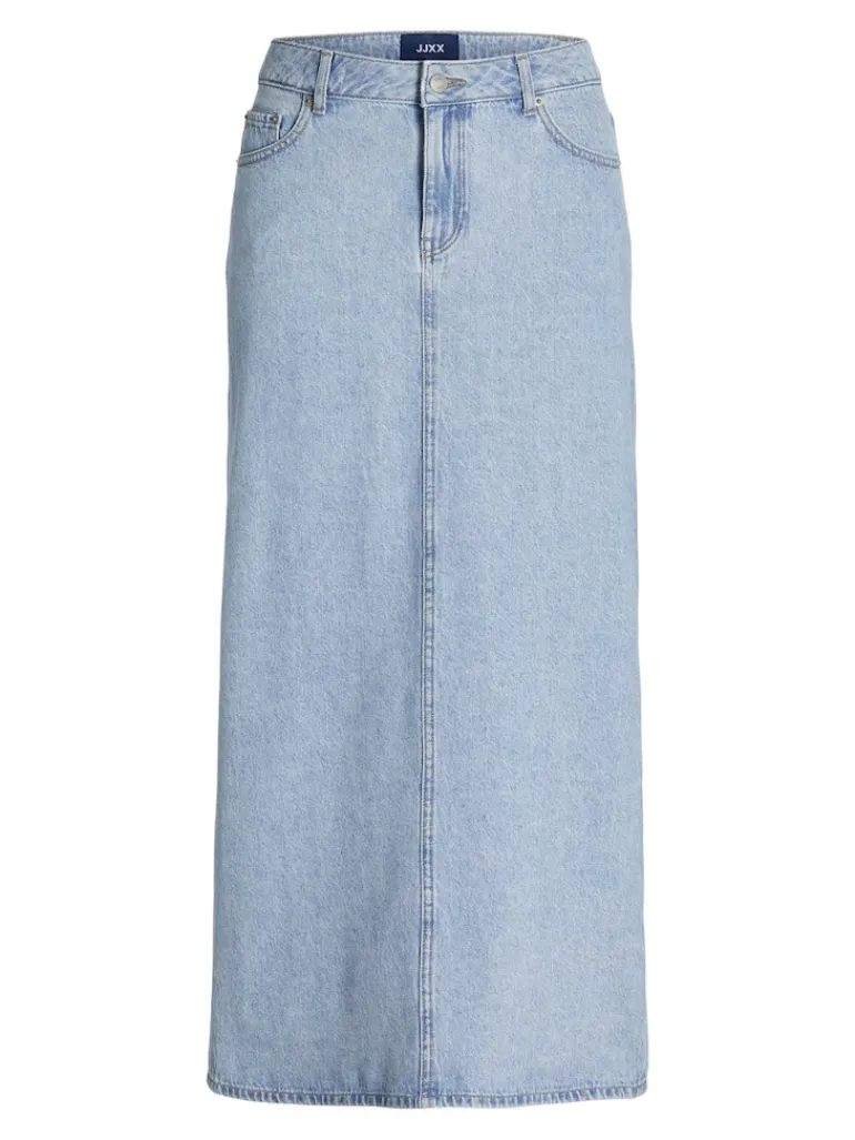 JXAURA LONG MW DENIM SKIRT DNM light blue denim