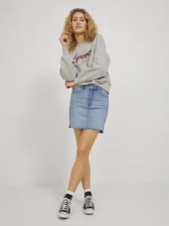 JXAURA RH SKIRT RA SN light blue denim