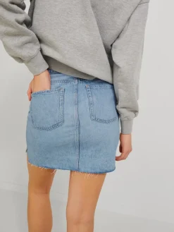 JXAURA RH SKIRT RA SN light blue denim