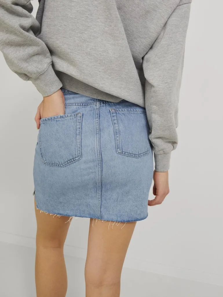 JXAURA RH SKIRT RA SN light blue denim