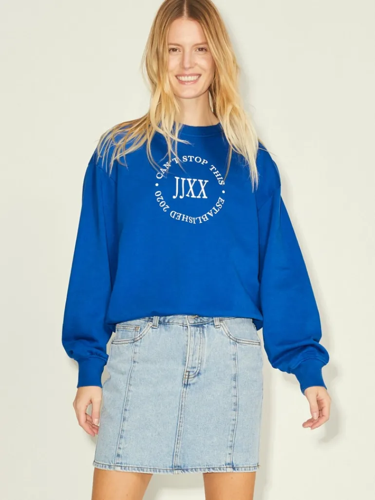 JXBEATRICE LOOSE LS SWEAT SWT NOOS blue iolite