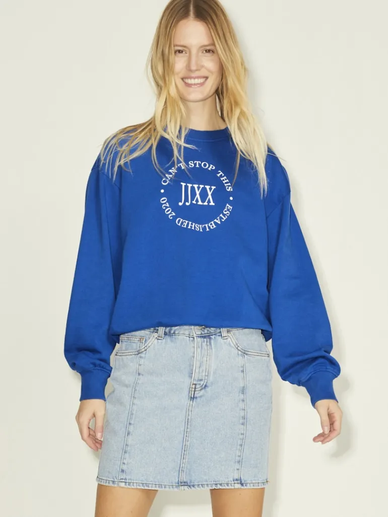 JXBEATRICE LOOSE LS SWEAT SWT NOOS blue iolite
