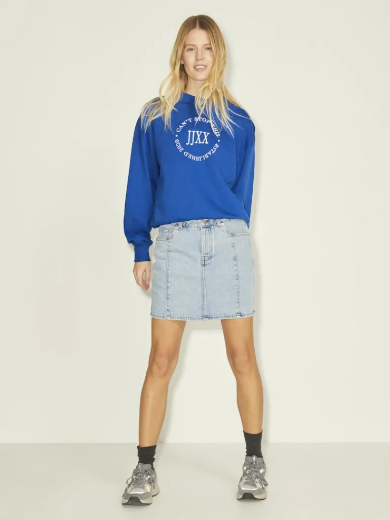 JXBEATRICE LOOSE LS SWEAT SWT NOOS blue iolite