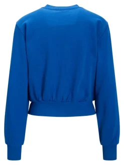 JXBELLA LS RELAXED VINT SWEAT SN blue iolite-bright white print