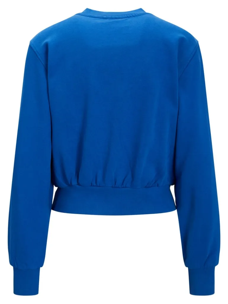 JXBELLA LS RELAXED VINT SWEAT SN blue iolite-bright white print