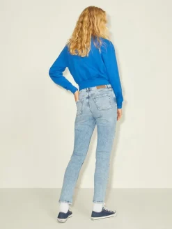 JXBELLA LS RELAXED VINT SWEAT SN blue iolite-bright white print