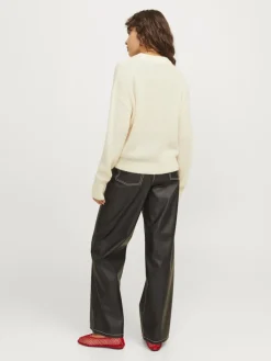 JXEMBER FLUFFY CREW NECK KNIT vanilla ice