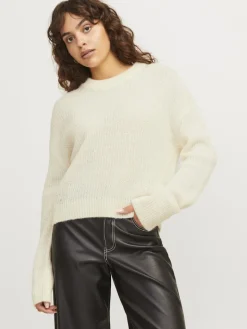 JXEMBER FLUFFY CREW NECK KNIT vanilla ice