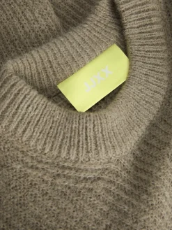 JXEMBER FLUFFY CREW NECK KNIT brindle