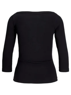JXFIFI STR 3/4 BOATNECK TOP JRS NOOS black