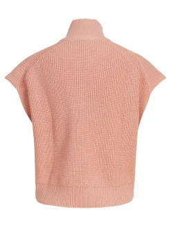 JXFLORENCE TWIST HALF ZIP VEST KNIT SN coral haze