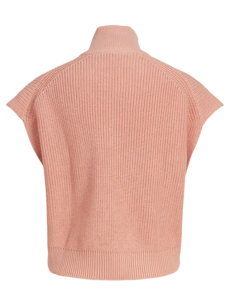 JXFLORENCE TWIST HALF ZIP VEST KNIT SN coral haze