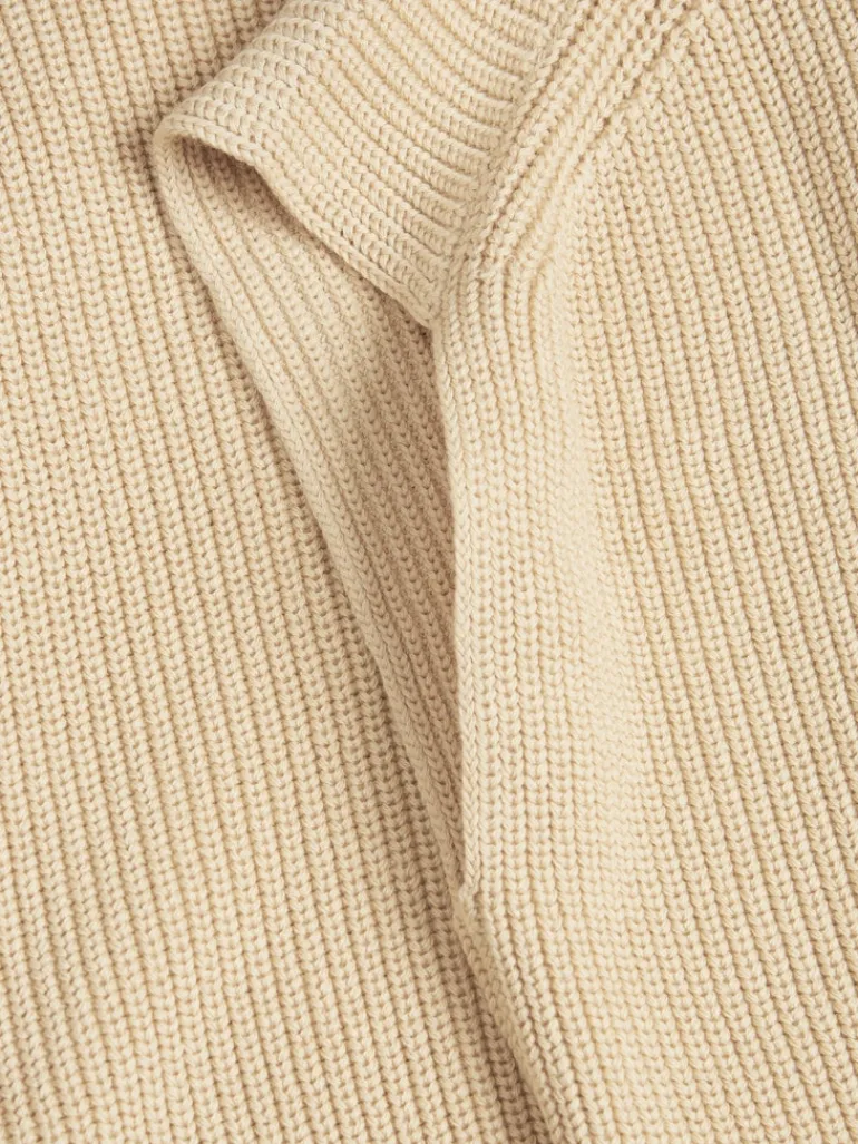 JXFLORENCE TWIST HALF ZIP VEST KNIT SN beige